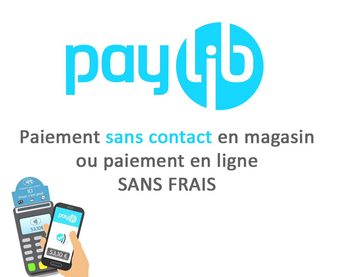 Paiement sans contact en magasin ou paiement en ligne SANS FRAIS