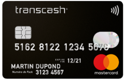 Mastercard transcash prépayée sans justificatifs avec système de Cash-back jusqu’à 50%